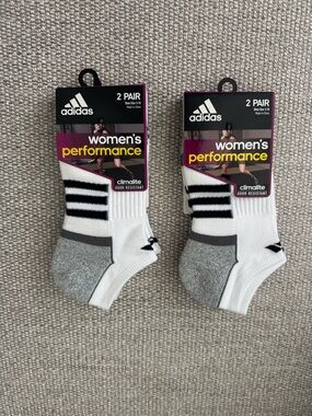 adidas Women's Low-Cut Athletic Socks - 2 X 2 Pair pack